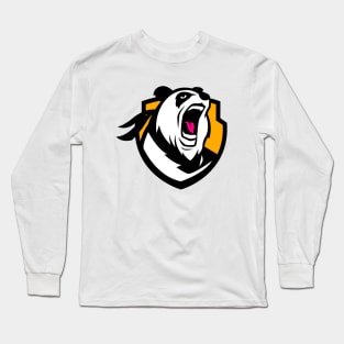 Roaring Panda Bear Logo Long Sleeve T-Shirt